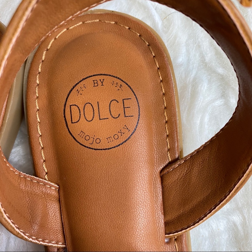 Dolce Mojo Moxy Floral Strap Sandals Cognac 9 - Picture 7 of 16